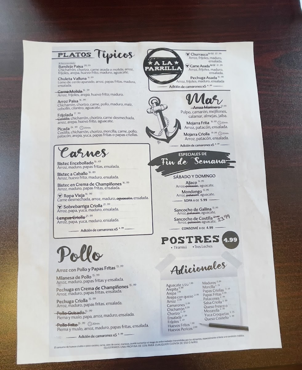 Mi Colombia Restaurant Menu - Image 3